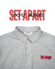 Load image into Gallery viewer, &quot;You Are Set Apart – Men&#39;s Polo T-Shirt with John 15:16 embroidery&quot;
