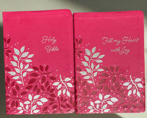 NIV, Large Print Thinline Bible (Pink Leathersoft) Journal Bundle