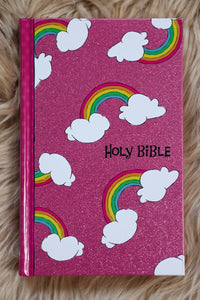 NIV, God's Rainbow Holy Bible, Hardcover, Comfort Print: 100 Devotions for Girls Hardcover – Illustrated,