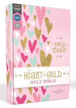 Load image into Gallery viewer, Niv, Heart of Gold Holy Bible, Hardcover, Red Letter Edition, Comfort Print Hardcover
