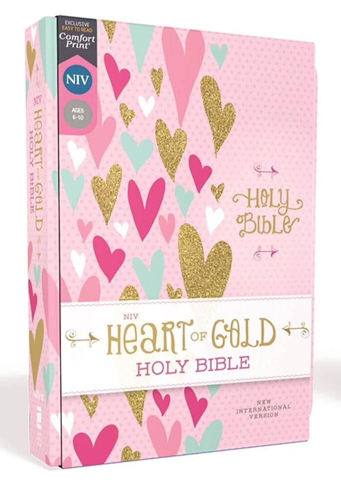 Niv, Heart of Gold Holy Bible, Hardcover, Red Letter Edition, Comfort Print Hardcover