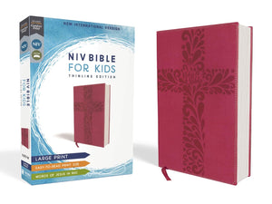 Holy Bible: New International Version, Pink, Leathersoft, Bible for Kids, Thinline Edition Leather Bound – Large Print,