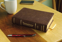 Load image into Gallery viewer, KJV, Thompson Chain-Reference Bible, Handy Size, Leathersoft, Brown, Red Letter: King James Version, Brown, Leather soft, Red Letter, Handy Size Imitation Leather – Import,
