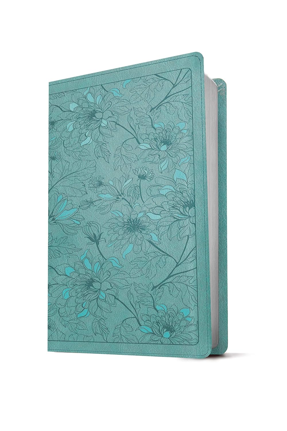 NLT Thinline Reference Bible, Filament Enabled Edition (Red Letter, Leatherlike, Floral Leaf Teal): New Living Translation, Floral Leaf Teal, Leatherlike, Thinline Reference Bible, Filament App Imitation Leather – Import