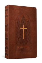 Load image into Gallery viewer, KJV Thinline Reference Bible, Filament Edition, Brown: King James Version, Reverent Cross Dark Brown, Leatherlike, Thinline Reference Bible, Filament Enabled Edition, Red Letter Imitation Leather
