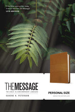 Load image into Gallery viewer, The Message Bible: With Topical Concordance, The Bible in Contemporary Language, Personal Size, Saddle Tan, Numbered Edition Imitation Leather
