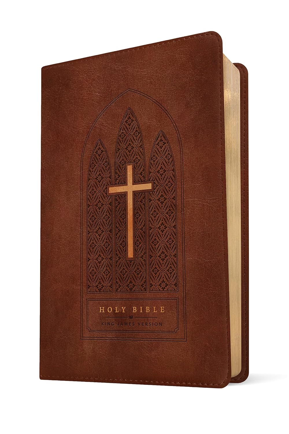 KJV Thinline Reference Bible, Filament Edition, Brown: King James Version, Reverent Cross Dark Brown, Leatherlike, Thinline Reference Bible, Filament Enabled Edition, Red Letter Imitation Leather