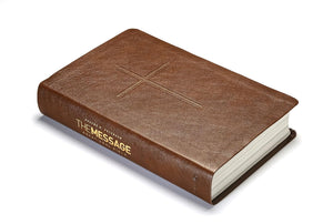 The Message Devotional Bible, Brown Cross Imitation Leather