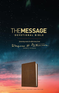 The Message Devotional Bible, Brown Cross Imitation Leather