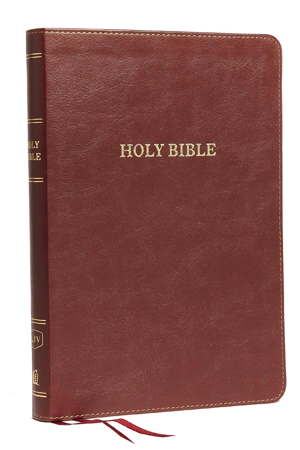 KJV, Thinline Bible, Large Print, Leathersoft, Burgundy, Thumb Indexed, Red Letter, Comfort Print: Holy Bible, King James Version Imitation Leather – Import