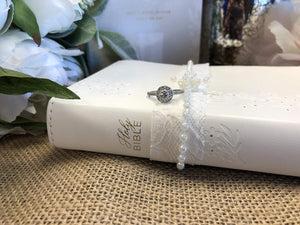 KJV Brides Bible Leather soft White Imitation Leather.