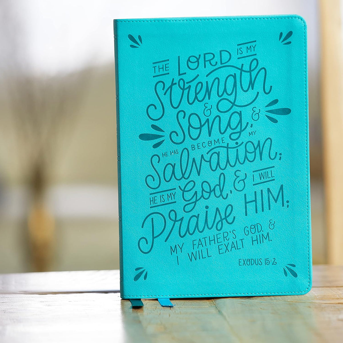 NKJV, Thinline Bible, Verse Art Cover Collection, Leathersoft, Teal, R ...