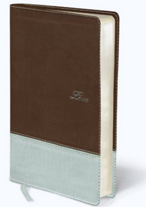 NIV Couples' Devotional Bible, Italian Duo-Tone, Chocolate/Silver