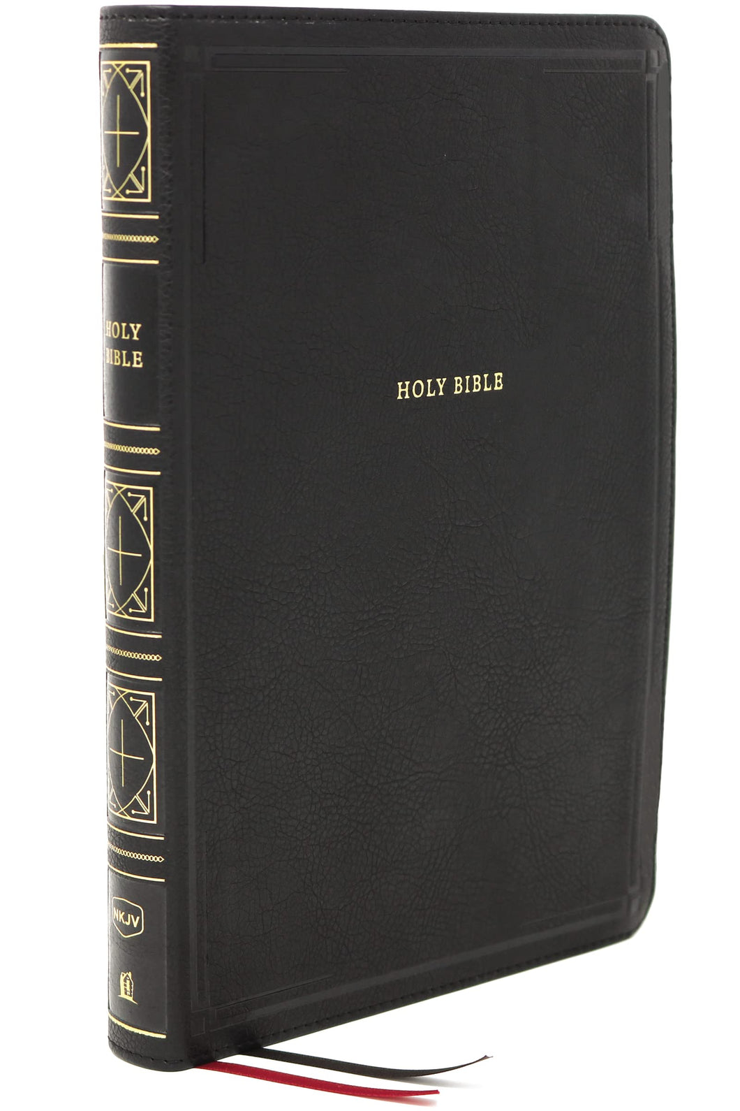 NKJV Holy Bible, Giant Print Thinline Bible, Black Leathersoft, Thumb Indexed, Red Letter, Comfort Print: New King James Version: Holy Bible, Imitation Leather – Large Print